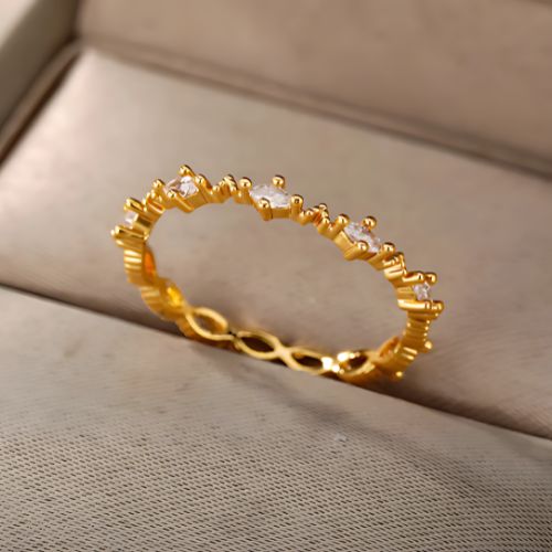 Prong Setting Fashion Copper Rings