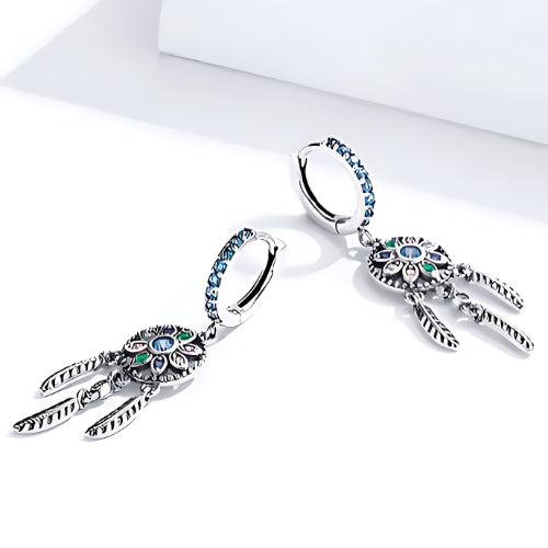 Deva Bohemia 925 Sterling Silver Drop Earrings