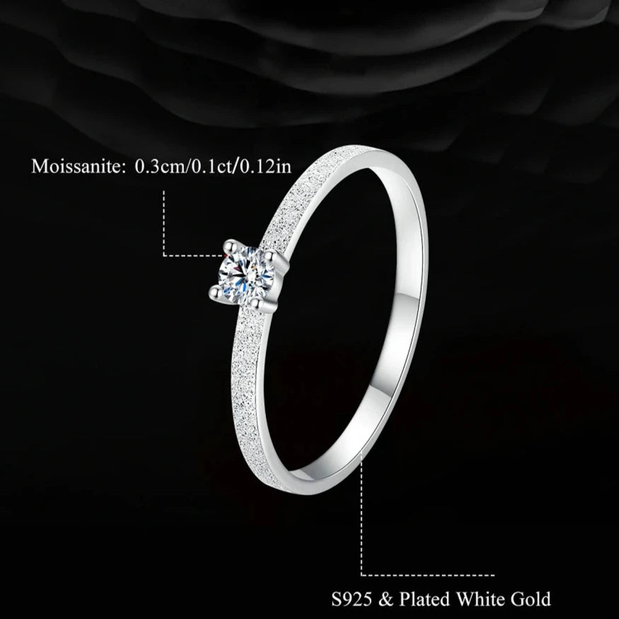 Deva 925 Sterling Silver Round Cut Solitaire Engagement Rings Dimensions