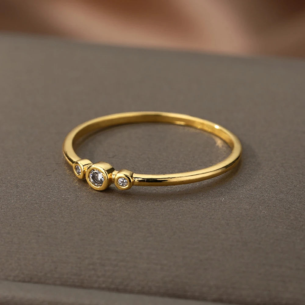 Deva Fashion Copper Prong Setting Ring Side View