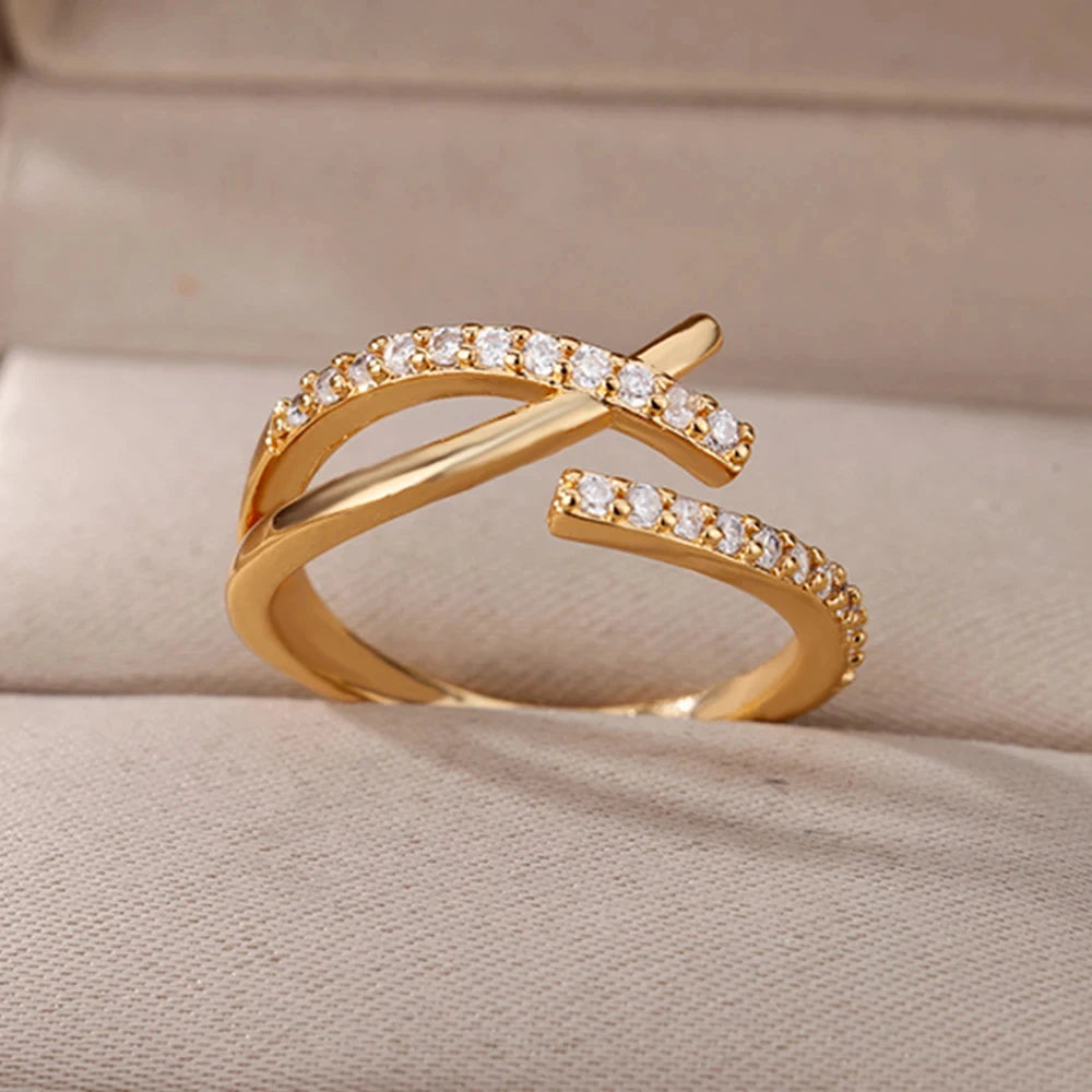 Deva Fashion Geometric Copper Ring