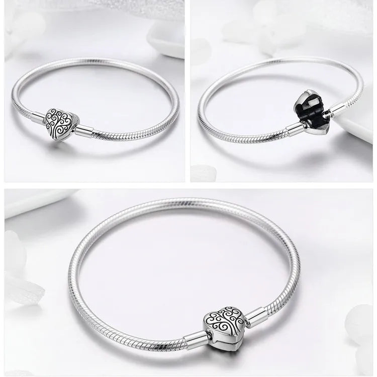 Deva Life Heart 100% 925 Sterling Silver Bracelets | Fashion Bracelets