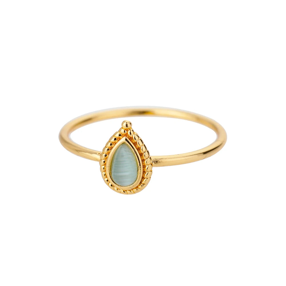 Deva TRENDY Opals Rings White Background