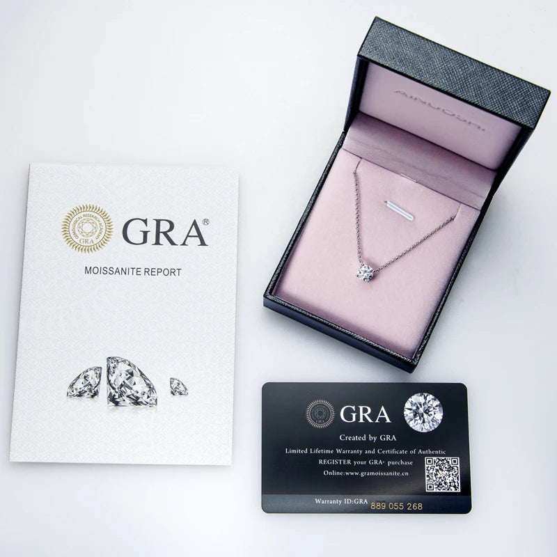 Deva 1CT 2CT 3CT Moissanite Pendant Necklace