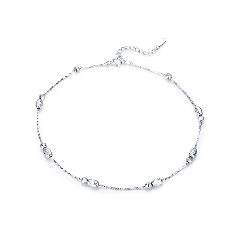 Deva 100% 925 Sterling Silver Beads Ankle Anklet | Silver Anklets | Anklets for Women | Anklet Bracelet