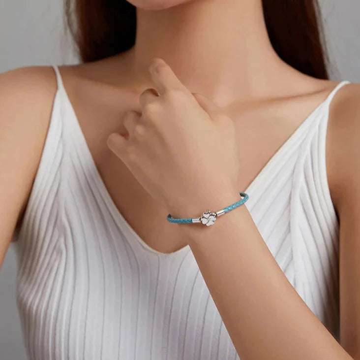 Deva 100% 925 Sterling Silver Four Leaf Clover Lucky Bracelets | Fashion Bracelets | Leather Bracelets