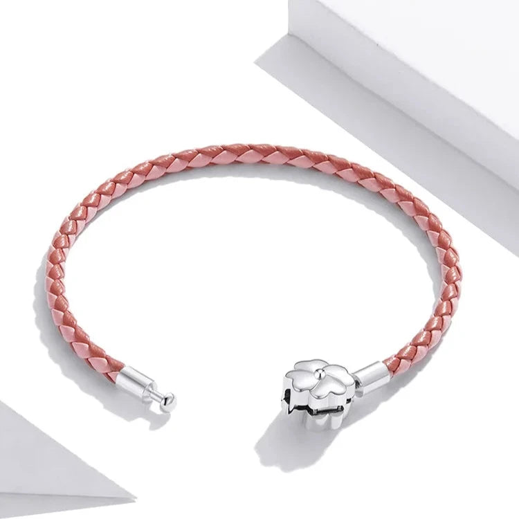 Deva 100% 925 Sterling Silver Four Leaf Clover Lucky Bracelets | Fashion Bracelets | Leather Bracelets