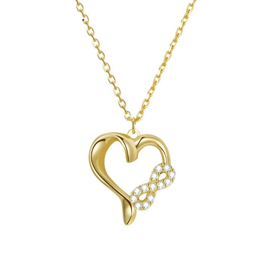 Deva 100% 925 Sterling Silver Infinity Love Pendant Necklaces