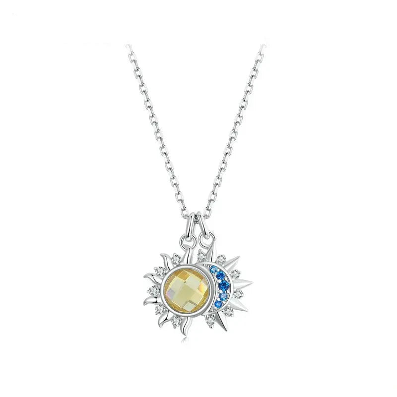 Deva 100% 925 Sterling Silver Moon Silver Necklaces
