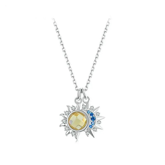 Deva 100% 925 Sterling Silver Moon Silver Necklaces