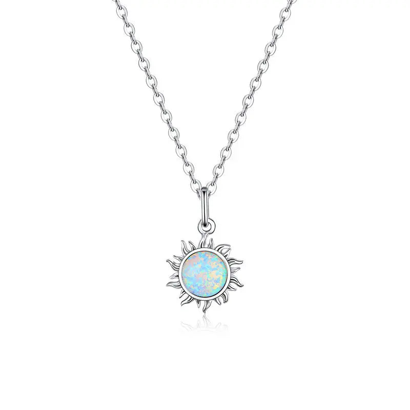 Deva 100% 925 Sterling Silver Opal Chokers Necklaces | Silver Necklaces