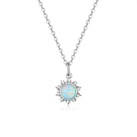 Deva 100% 925 Sterling Silver Opal Chokers Necklaces | Silver Necklaces