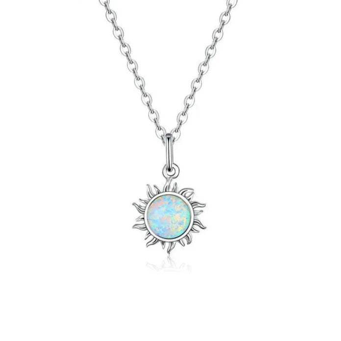 Deva 100% 925 Sterling Silver Opal Chokers Necklaces | Silver Necklaces
