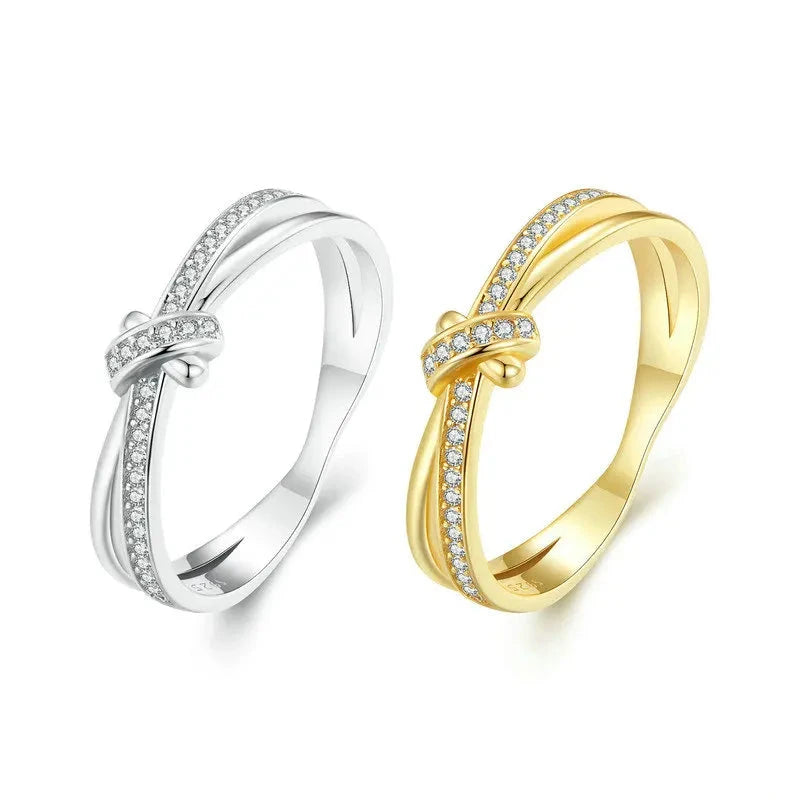 Deva 100% 925 Sterling Silver Pave Setting Rings | Silver & Gold Rings
