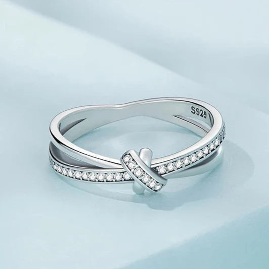 Deva 100% 925 Sterling Silver Pave Setting Rings | Silver Rings Blue Background