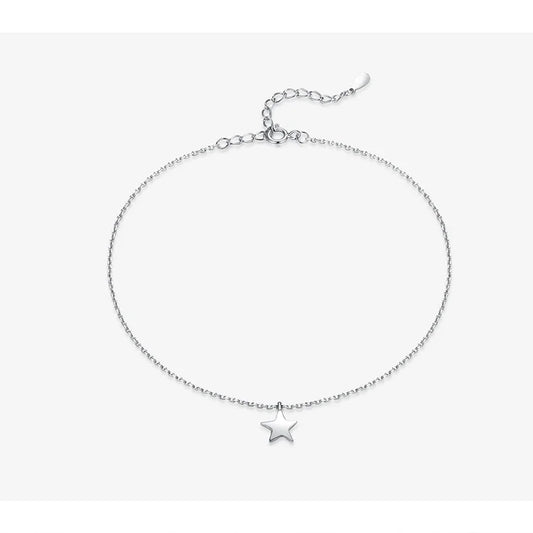 Deva 100% 925 Sterling Silver Star Ankle Anklet | Silver Anklets | Anklets For Women | Fashion Jewelry | Anklet Bracelet