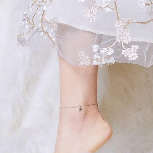 Deva 100% 925 Sterling Silver Star Ankle Anklet | Silver Anklets | Anklets For Women | Fashion Jewelry | Anklet Bracelet