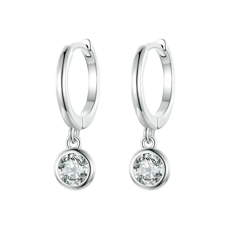 Deva 100% 925  Sterling Silver Waterdrop Hoop Earrings