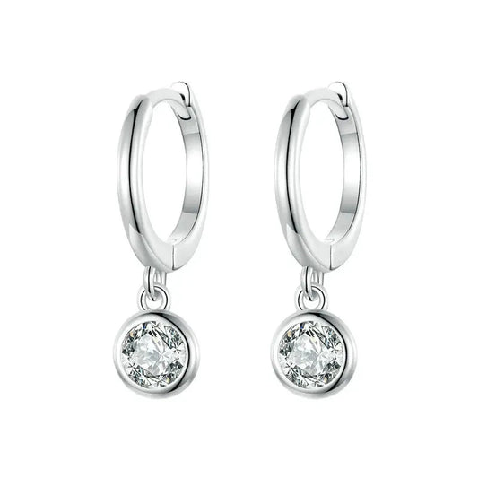 Deva 100% 925  Sterling Silver Waterdrop Hoop Earrings