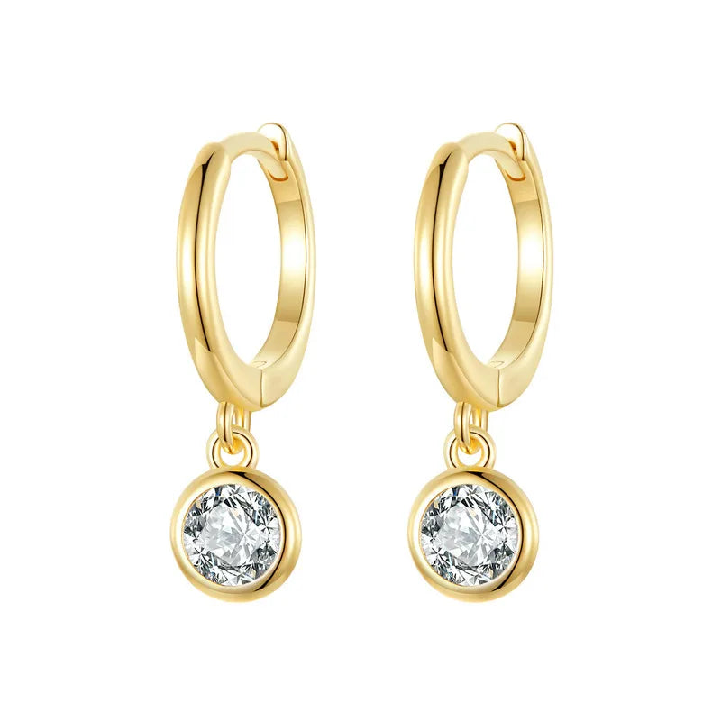 Deva 100% 925  Sterling Silver Waterdrop Hoop Earrings Silver