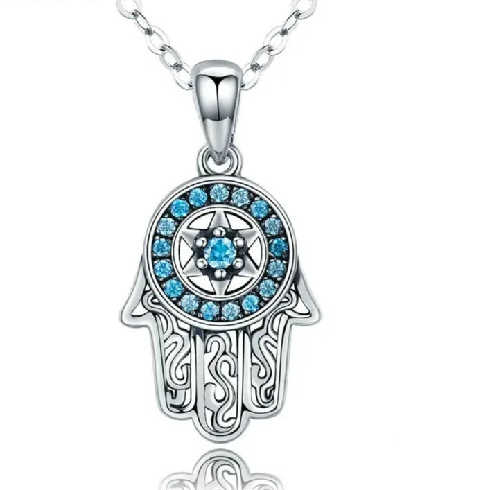 Deva 100% 925 sterling silver Hand Pendant Necklaces Close View