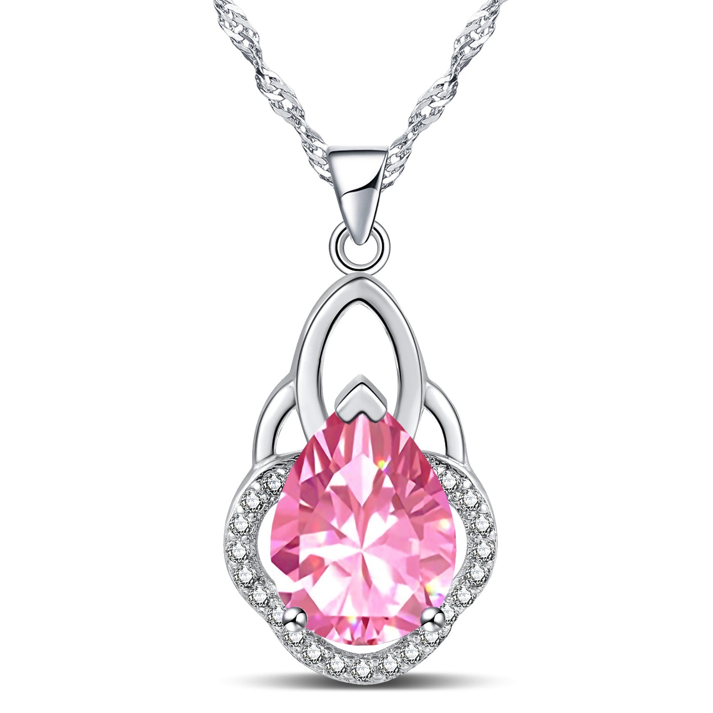Deva 18k White Gold Plated Cubic Zirconia Necklaces | Fashion Necklaces | Gold Necklaces