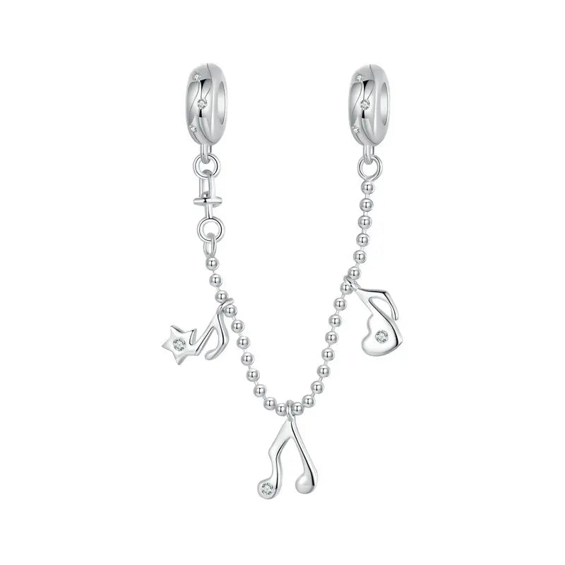 Deva 2024 New 925 Sterling Silver Musical Note Bracelets Jewelry
