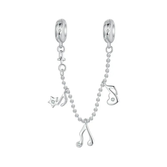 Deva 2024 New 925 Sterling Silver Musical Note Bracelets Jewelry