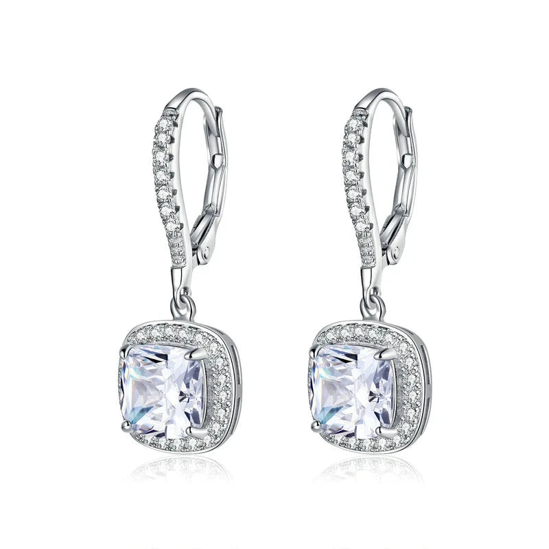 Deva 925 Sterling Silver Authentic Geometric Drop Earrings