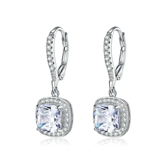 Deva 925 Sterling Silver Authentic Geometric Drop Earrings