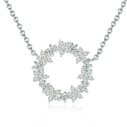 Deva 925 Sterling Silver Crystal Elegant Necklaces