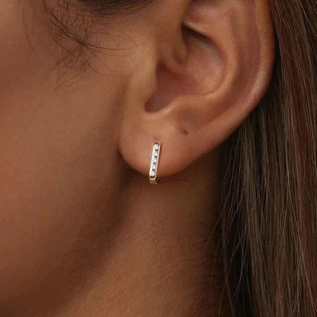 Deva 925 Sterling Silver Hoop Earrings Silver