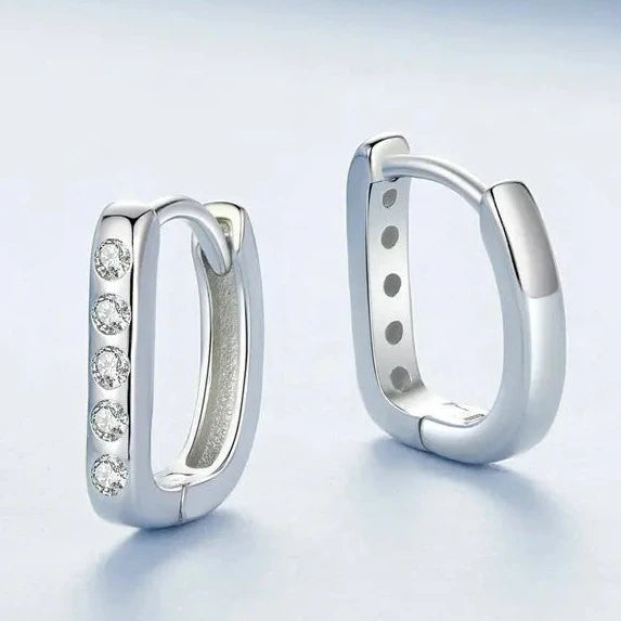 Deva 925 Sterling Silver Hoop Earrings Silver Show