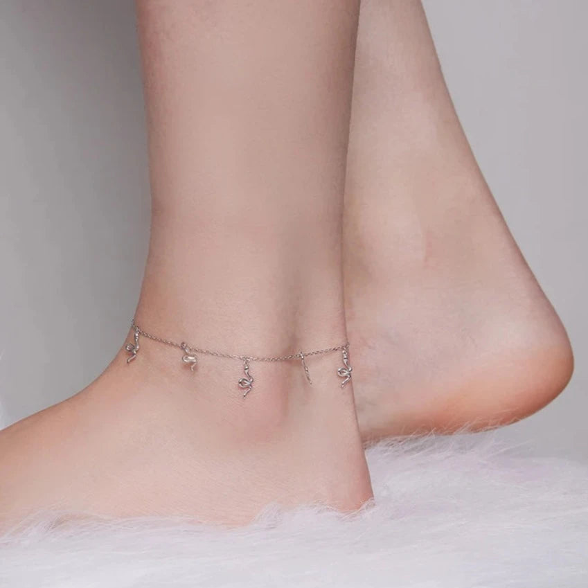 Deva 925 Sterling Silver Small Snake Ankle Anklet | Silver Anklets