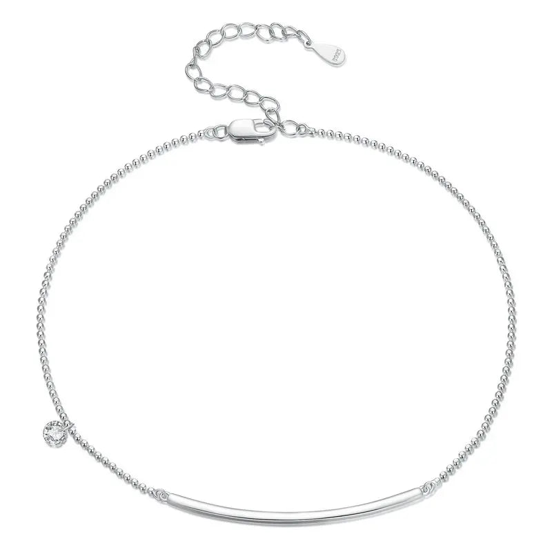 Deva 925 Sterling Silver Small Snake Ankle Anklet | Silver Anklets