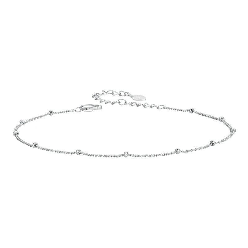Deva 925 Sterling Silver Snake Chain Ankle Anklet | Silver Anklets | Silver Jewelry | Ankle Bracelet | Fashion Accessories