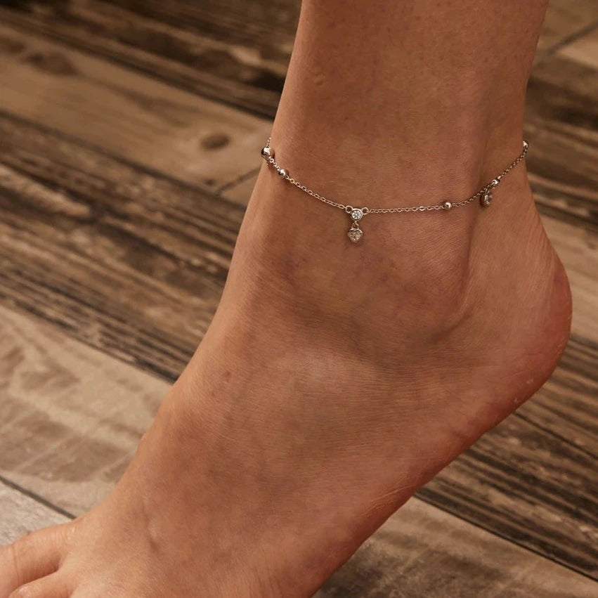 Deva 925 Sterling Silver Snake Chain Ankle Anklet | Silver Anklets | Silver Jewelry | Ankle Bracelet | Fashion Accessories