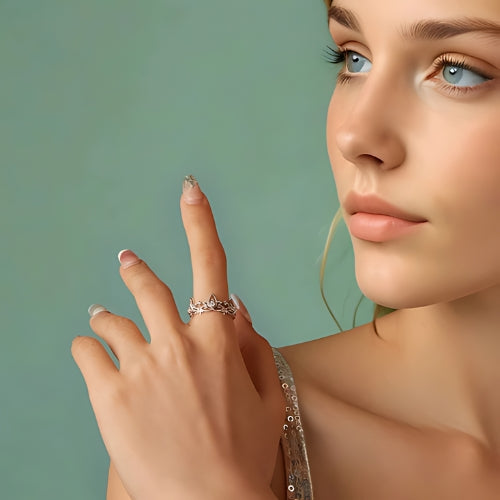 Deva Authentic 100% 925 Sterling Silver Rings wearing Shot