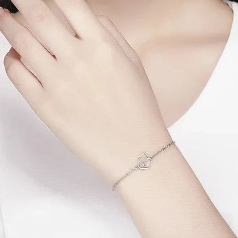 Deva Cat And Heart 100% 925 Sterling | Gold Bracelets | Silver Bracelets
