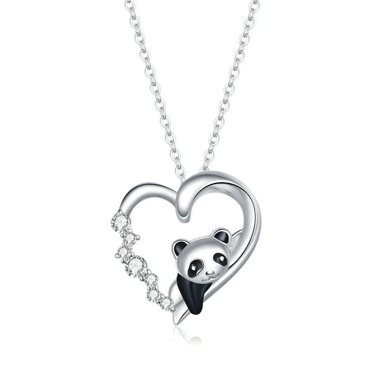 Deva Cute Animal 925 Sterling Silver Crystal Necklaces | Silver Necklaces