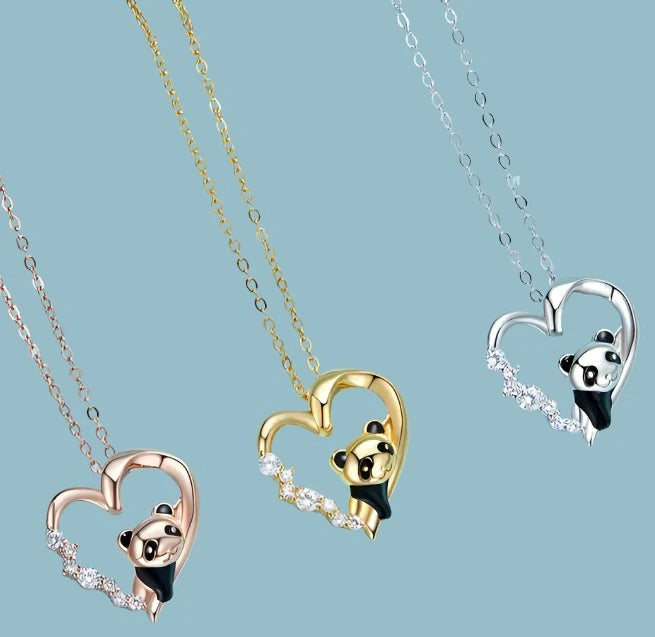 Deva Cute Animal 925 Sterling Silver Crystal Necklaces Front | Silver Necklaces | Necklaces For her