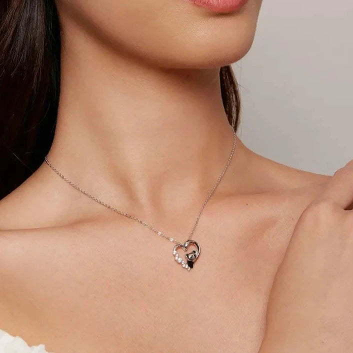 Deva Cute Animal 925 Sterling Silver Crystal Necklaces | Silver Necklaces