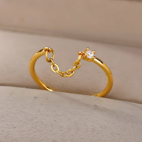 Fashion Copper Cubic Zirconia Wedding Ring