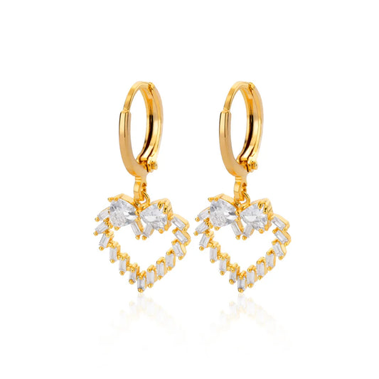 Deva Fashion Heart Stainless Steel Hoop Earring
