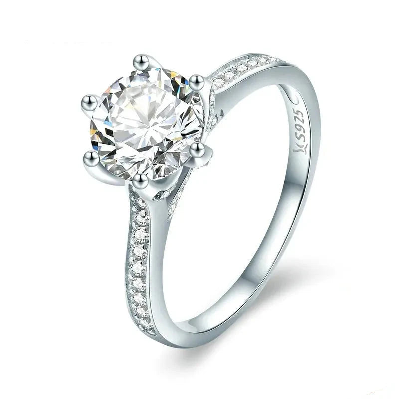 Deva Fine 100% 925 Sterling Silver Prong Setting Rings
