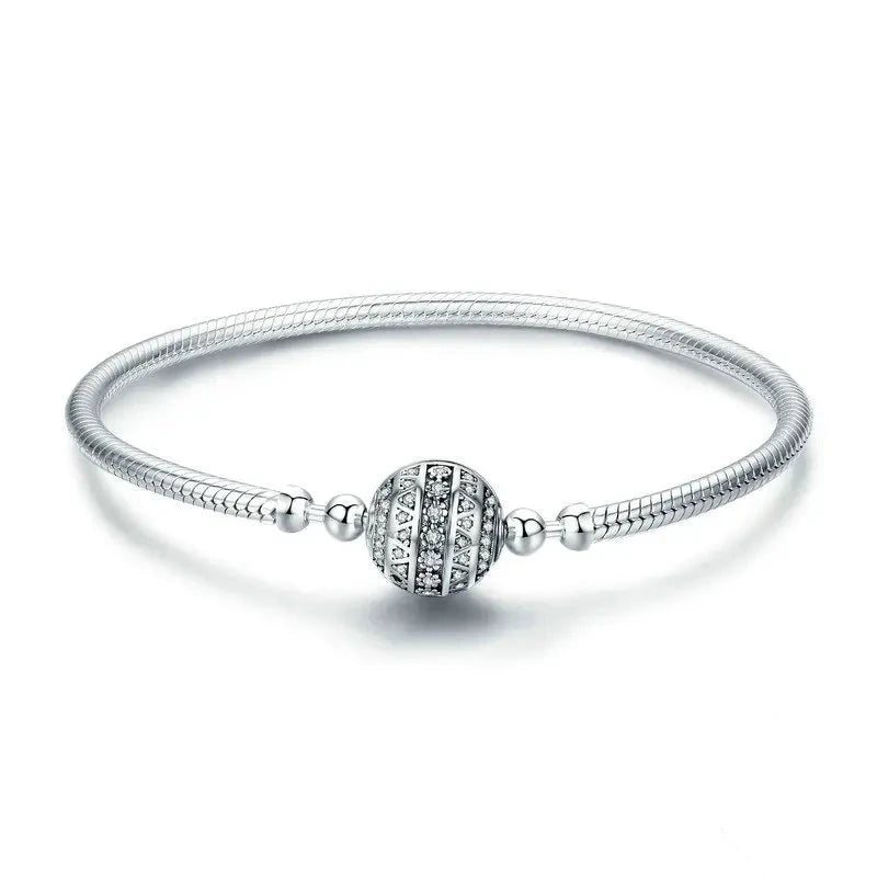 Deva Flower Clasp 100% 925 Sterling Silver Bracelet | Luxury Jewelry | Silver Jewelry