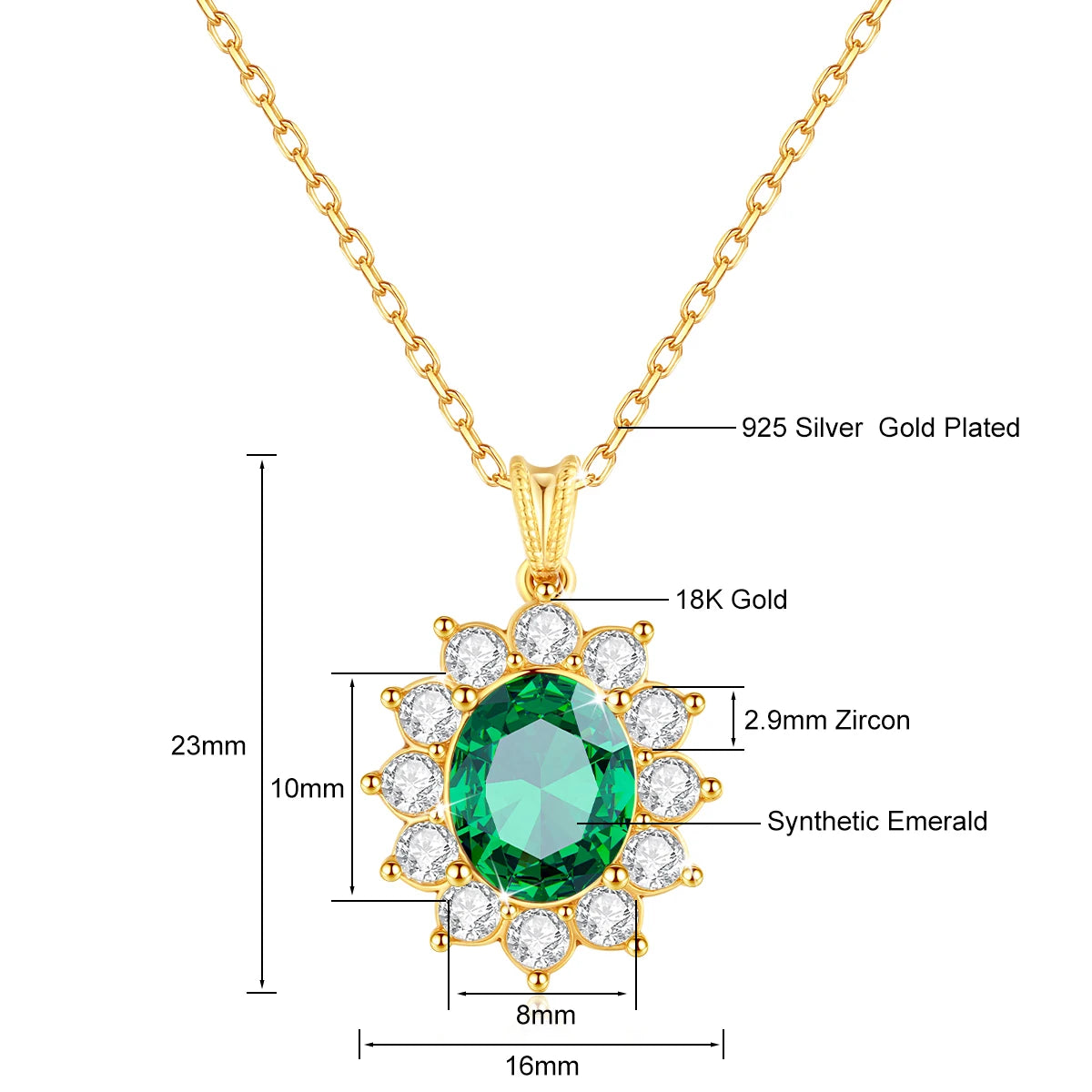 Emerald gold necklace price clearance