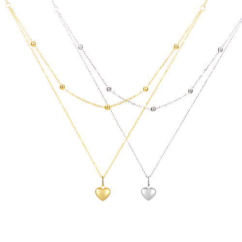Deva Heart Pendant 100% 925 Sterling Silver Necklaces Silver