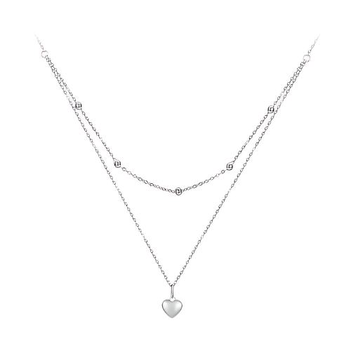 Deva Heart Pendant 100% 925 Sterling Silver Necklaces Silver Front