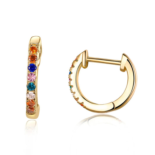 Deva Hoop Earring 100% 925 Sterling Silver Earrings Style A
